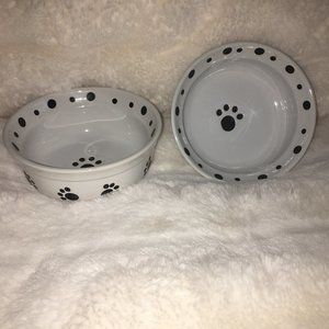 Paws and Fish pet bowl set